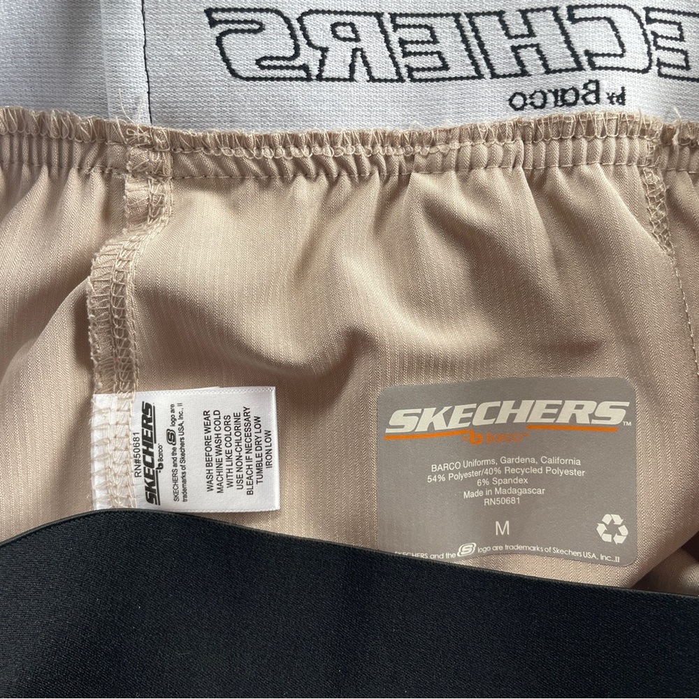 Skechers Beige Track Joggers with Black Logo Waistband - Picture 5 of 7